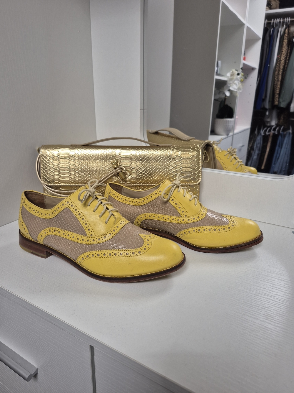 Cole Haan Skylar Sunlight/Sand Oxfords Women Size 8